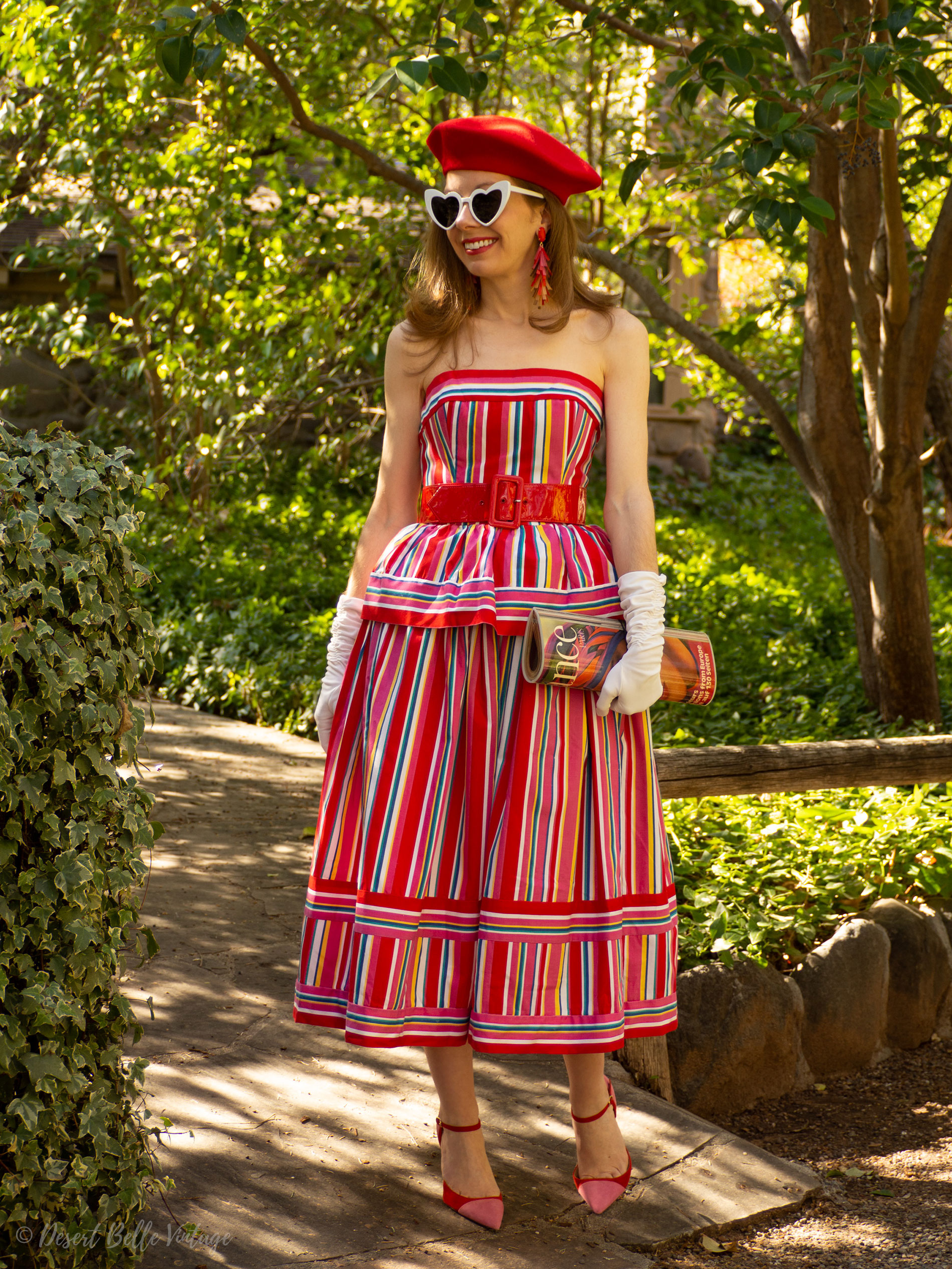 Striped dress outlet red and white